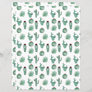 Southwest Cactus Scrapbook Paper