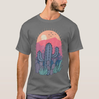 Southwest cactus sunset for women Arizona New Meic T-Shirt