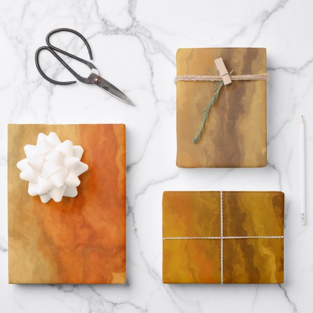 Southwest Canyon Colors Earthy Natural Wrapping Paper Sheet (Front)