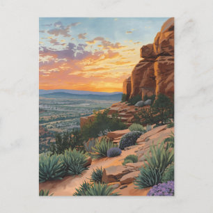 Southwest Canyon Desert Sunset Landscape Postcard