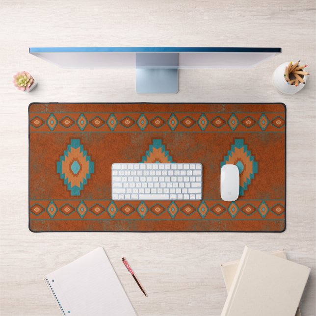 Southwest Canyons Geometric Diamond Design Desk Mat (Office 1)