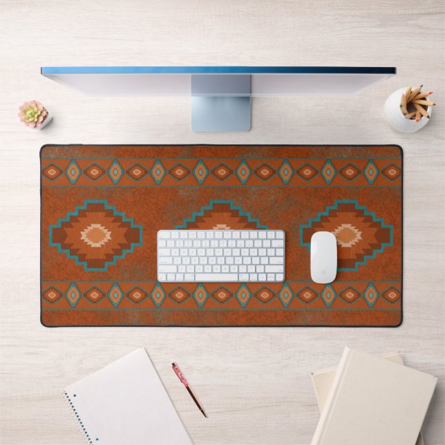 Southwest Canyons Geometric Diamond Design Desk Mat (Office 1)