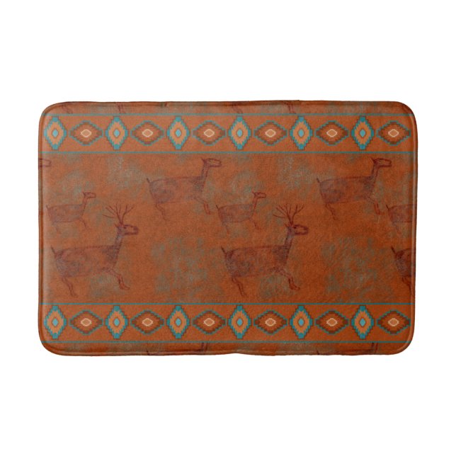 Southwest Canyons Petroglyphs Bath Mat (Front)