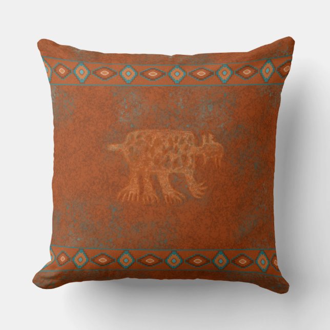 Southwest Canyons Petroglyphs Cushion (Front)