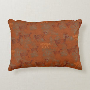 Southwest Canyons Petroglyphs Decorative Cushion