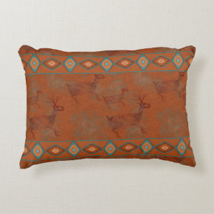 Southwest Canyons Petroglyphs Decorative Cushion