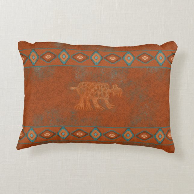 Southwest Canyons Petroglyphs Decorative Cushion (Back)
