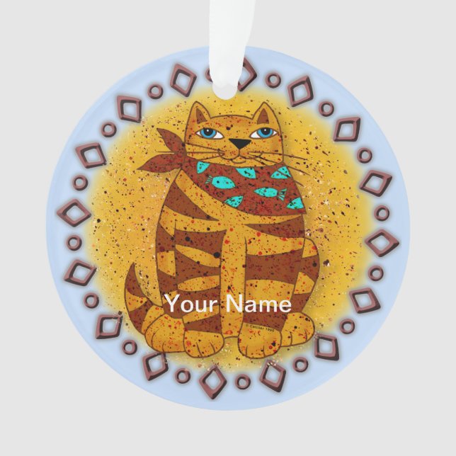 Southwest Cat Ornament (Front)