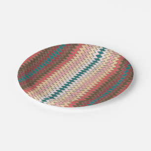 Southwest Chevron Zigzag Paper Plate