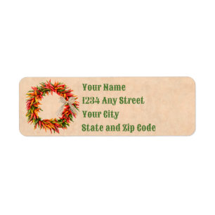 Southwest Chile Ristra Wreath Holiday Address