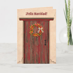 Southwest Chile Ristra Wreath Holiday Christmas Card