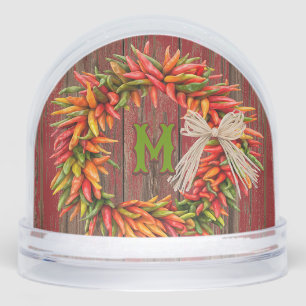 Southwest Chile Wreath Personalised Snowglobe