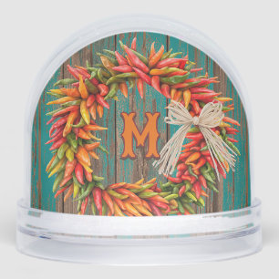 Southwest Chile Wreath Personalised Snowglobe
