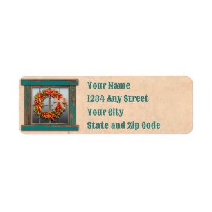 Southwest Chile Wreath Rustic Holiday Address