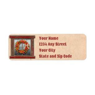 Southwest Chile Wreath Rustic Holiday Address