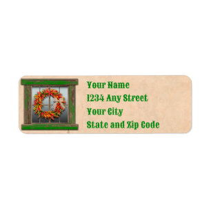 Southwest Chile Wreath Rustic Holiday Address