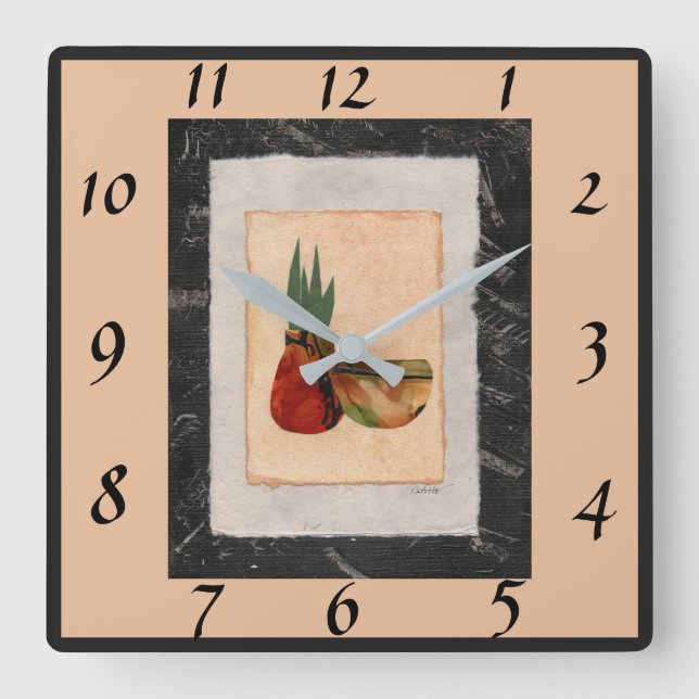 Southwest Collage Square 2 Square Wall Clock (Front)