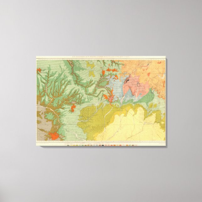 Southwest Colorado and Parts of New Mexico Canvas Print (Front)