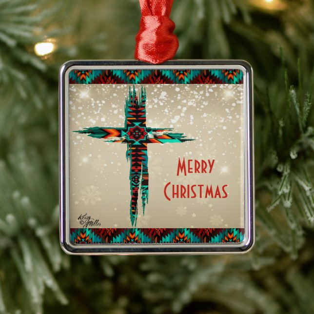 Southwest Cross Christmas Ornament (Tree)