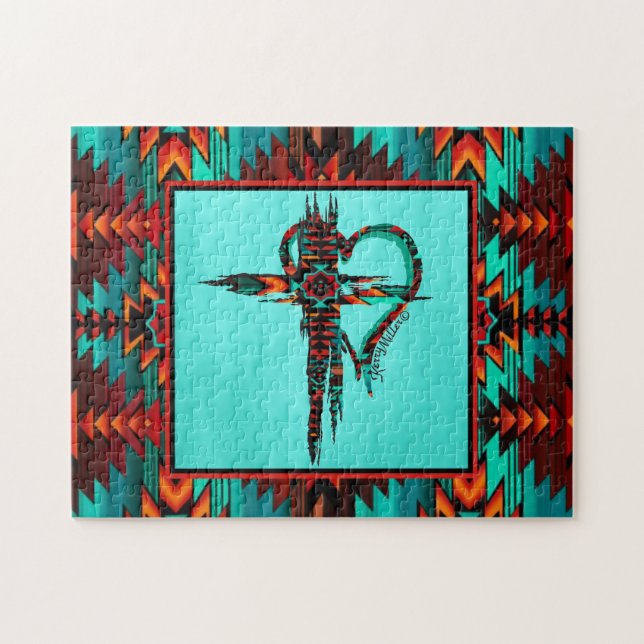 Southwest Cross & Heart Jigsaw Puzzle (Horizontal)