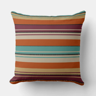 Southwest Decor Fall Shades Stripes Cushion