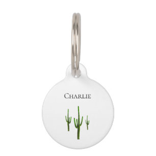 Southwest Desert Cactus Cute Custom Pet Tag