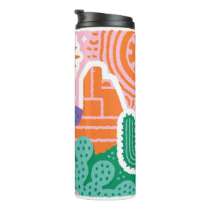 Southwest Desert Cactus Graphic Thermal Tumbler