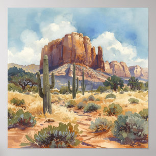 Southwest Desert Canyon Landscape Poster