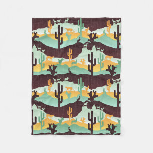 Southwest Desert Landscape Fleece Blanket