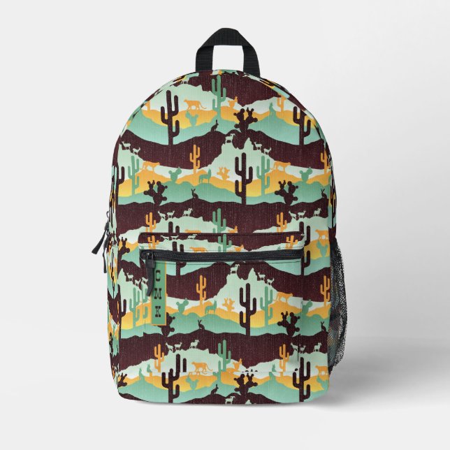 Southwest Desert Landscape Printed Backpack (Front)