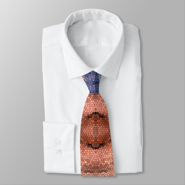 Southwest Desert Mosaic Sunset Neck Tie (Tied)