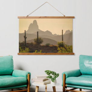 Southwest Desert Mountain Weaver's Needle Arizona Hanging Tapestry