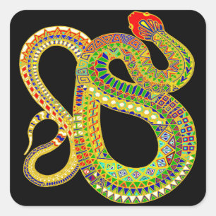 Southwest Desert Rattler Square Sticker