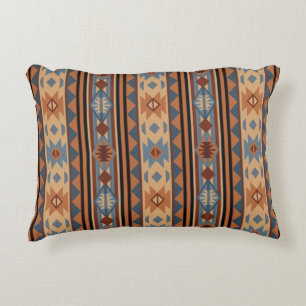Southwest Design Adobe Grey Brown Tribal Pattern Decorative Cushion