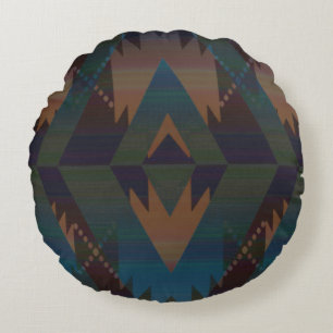 Southwest Design Aztec Pattern Round Cushion