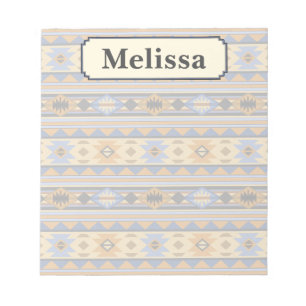 Southwest Design Blue Grey Monogram Notepad