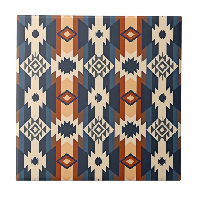 Southwest Design Ceramic Tile (Front)