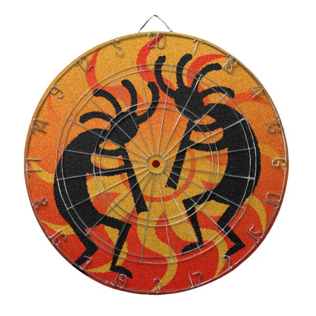 Southwest Design Dancing Kokopelli Dartboard (Front)