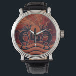 Southwest Design Dancing Kokopelli Desert Sunset Watch<br><div class="desc">Dancing Kokopelli wrist watch. For more Kokopelli watch designs visit the rest of this shop!</div>