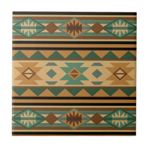 Southwest Design Green Brown Tan Tile