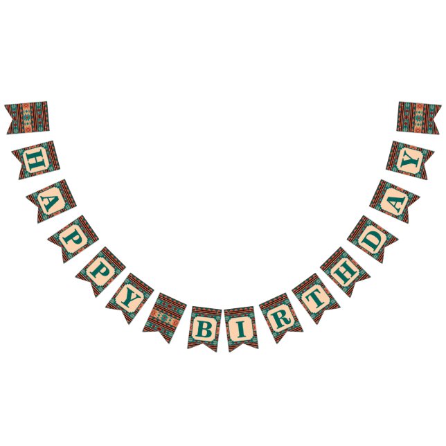 Southwest Design Pattern Happy Birthday Bunting (All)