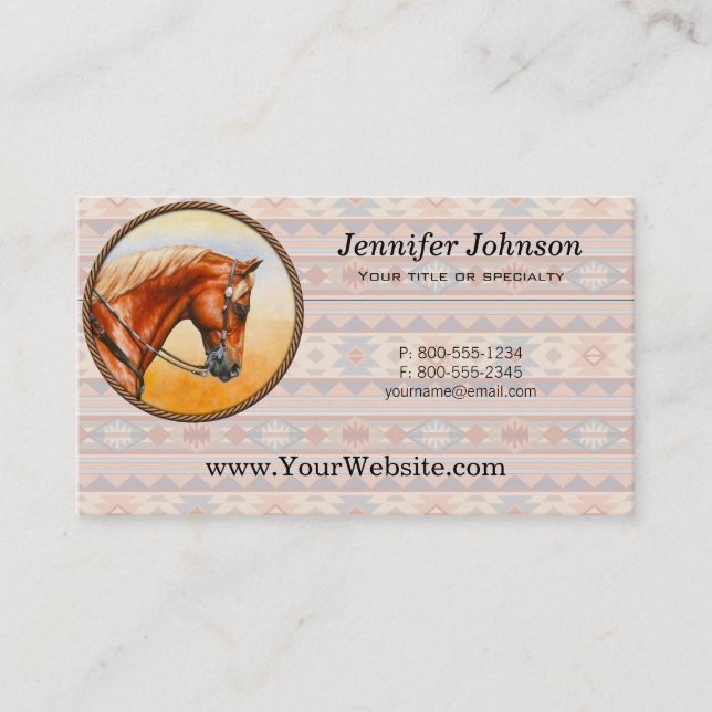 Southwest Design Quarter Horse Business Card (Front)