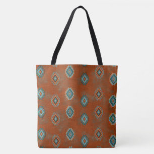Southwest Diamonds Geometric Pattern Tote Bag