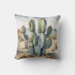 Southwest Dreams Cactus Watercolor Cushion