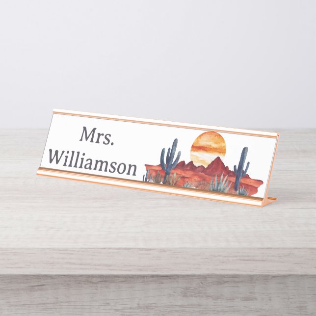 Southwest Educator Teacher Desk Name Plate (Front)