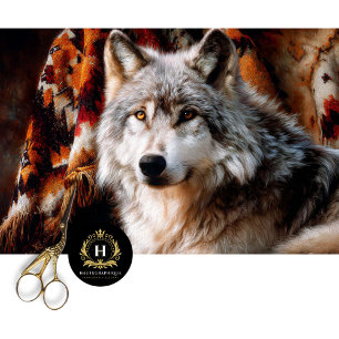 Southwest Ember Wolf Portrait Tissue Paper