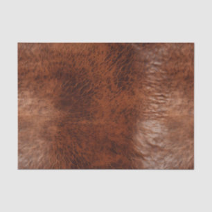 Southwest Faux Brown Leather Cowhide  Tissue Paper