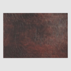 Southwest Faux Brown Leather Cowhide  Tissue Paper