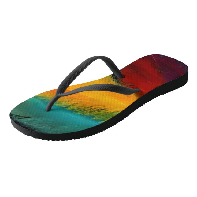 Southwest Feather Abstract  Flip Flops (Angled)