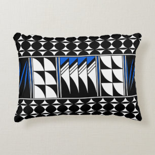 Southwest Feather Blessing in Blue Decorative Cushion